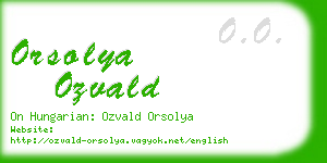 orsolya ozvald business card